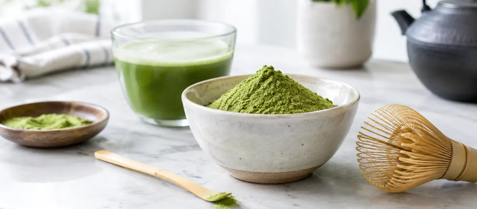 Matcha-Schale und Besen