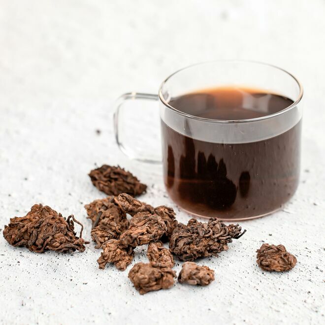 Pépites d'or Thé noir Puerh